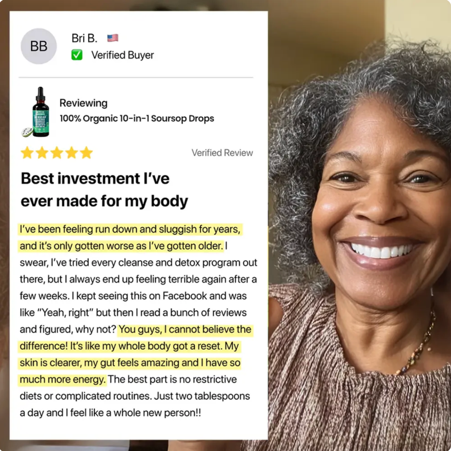 100% Organic 10 in 1 Soursop Drops